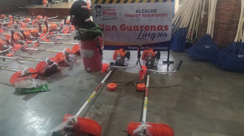 Alcalde Freddy Rodríguez dotó a las cuadrillas del Plan  Guarenas limpia